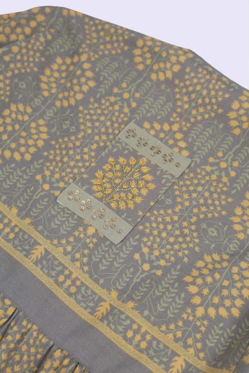 Printed Egyptian cotton jellabiya
