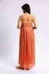 Egyptian cotton voile gold-embellished maxi dress