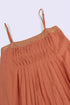 Egyptian cotton voile gold-embellished maxi dress