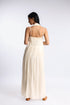 Egyptian cotton voile gold-embellished maxi dress