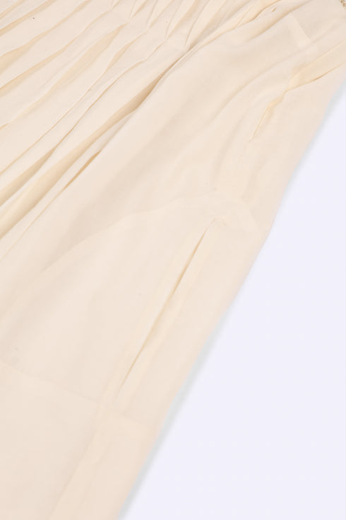 Egyptian cotton voile gold-embellished maxi dress