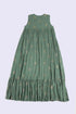 Gold printed cotton gauze dress