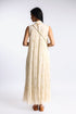 Gold printed cotton gauze dress