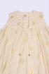 Gold printed cotton gauze dress