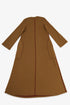 Reversible long-sleeve galabeya with V neckline