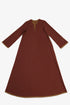 Reversible long-sleeve galabeya with V neckline