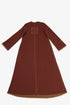 Reversible long-sleeve galabeya with V neckline