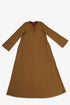 Reversible long-sleeve galabeya with V neckline