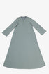 Reversible long-sleeve galabeya with V neckline