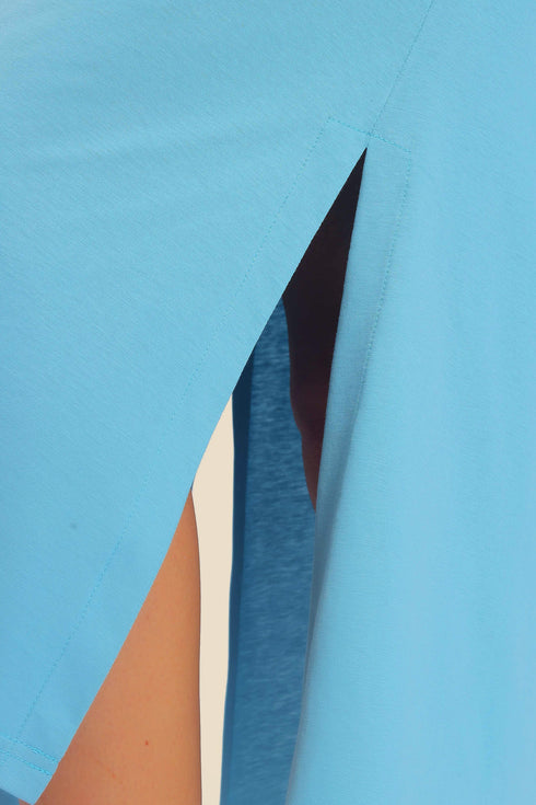 Long cotton jersey dress with adjustable straps