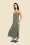 Egyptian cotton jersey maxi dress with adjustable straps