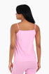 Cotton jersey tank top with adjustable thin straps