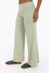 Pants in cotton jersey with wide leg at the bottom.