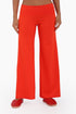 Pants in cotton jersey with wide leg at the bottom.