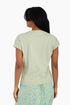 V neck cotton jersey top with front patch pocket