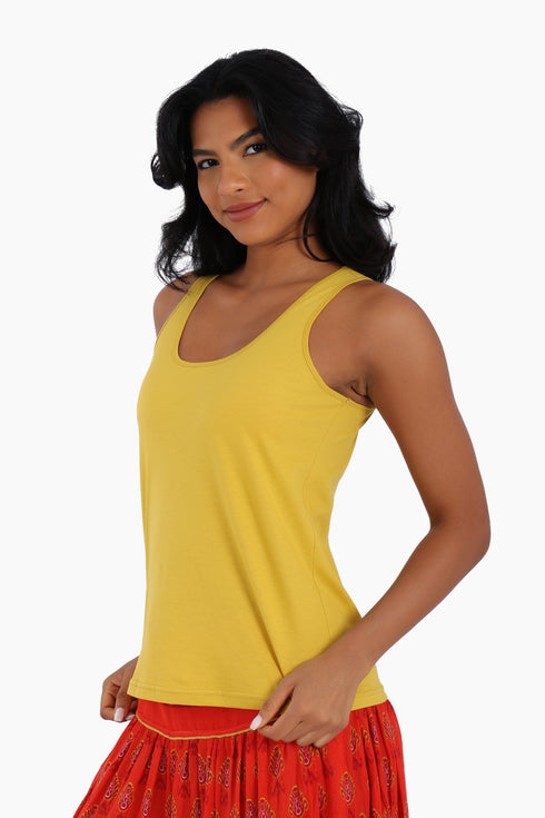 Tank top in cotton jersey