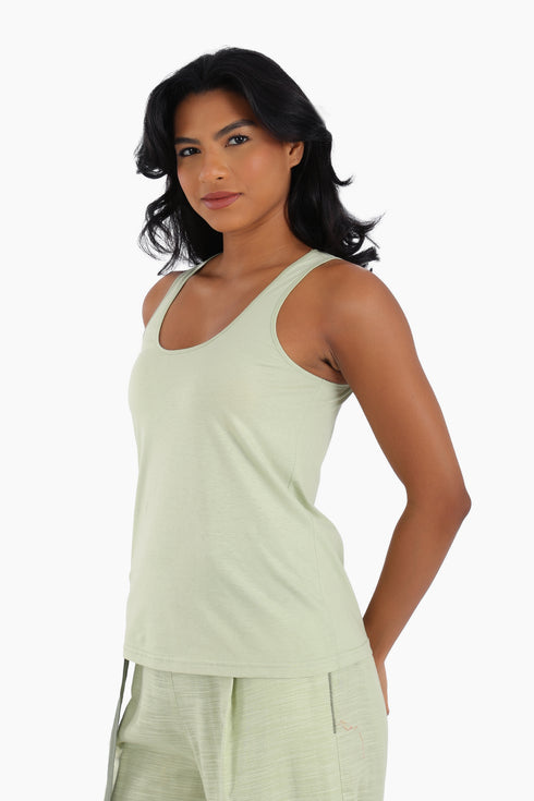Tank top in cotton jersey