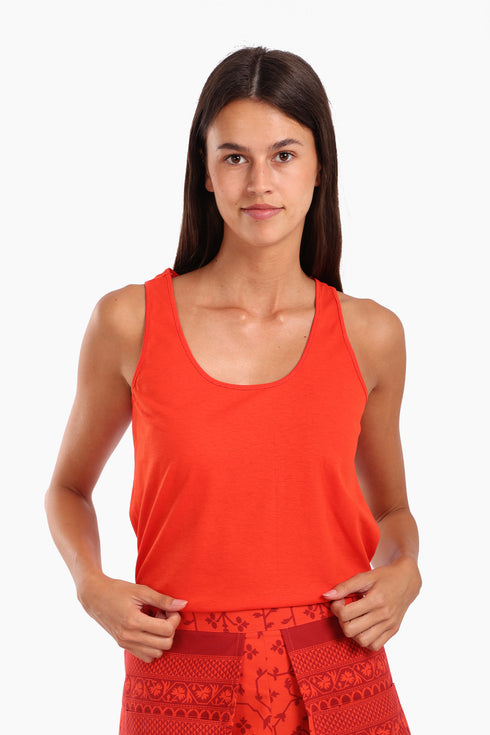 Tank top in cotton jersey