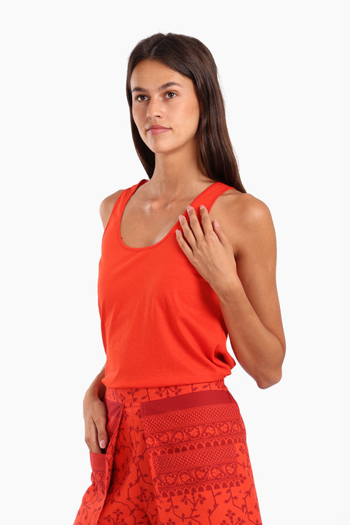 Tank top in cotton jersey