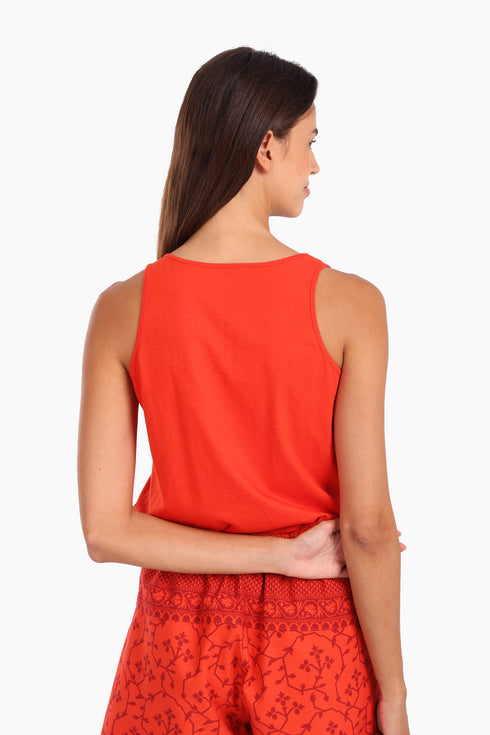 Tank top in cotton jersey