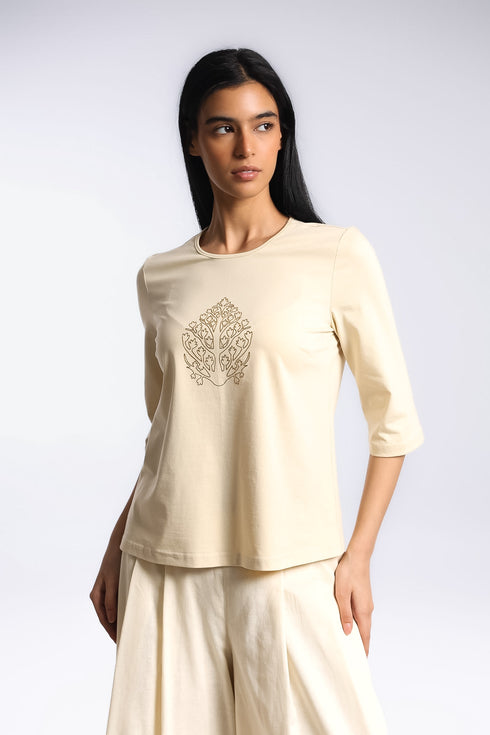 Egyptian cotton jersey top