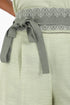 Embroidered linen belt