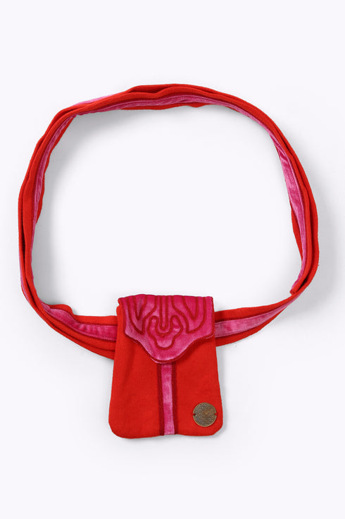 Belt with small detachable pocket bag