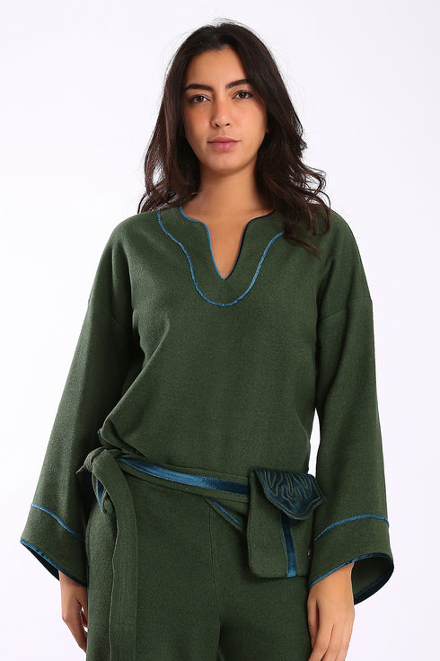 Belt with small detachable pocket bag