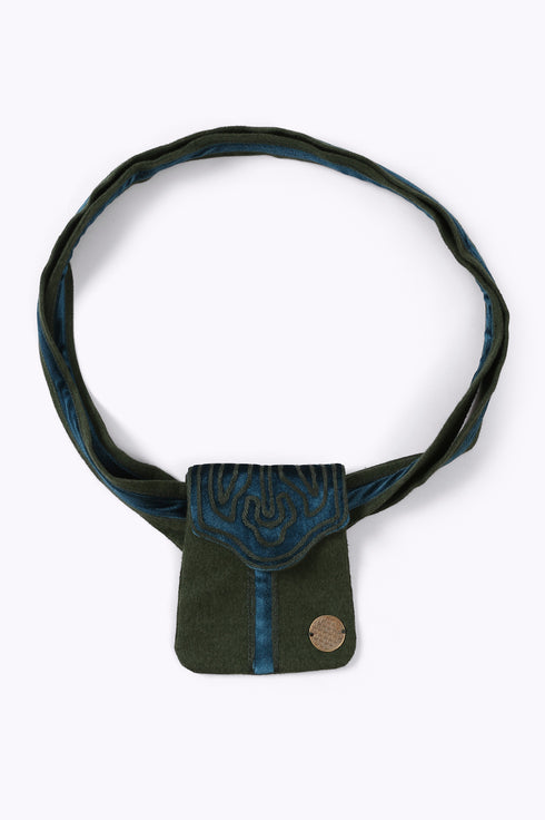Belt with small detachable pocket bag