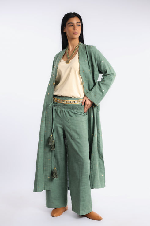 Pearl embellished tassel belt