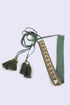 Pearl embellished tassel belt