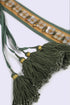 Pearl embellished tassel belt