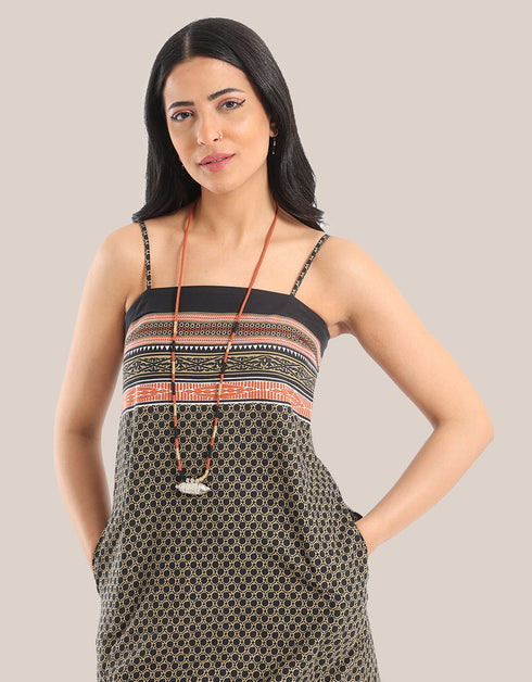 long necklace with antique pendant