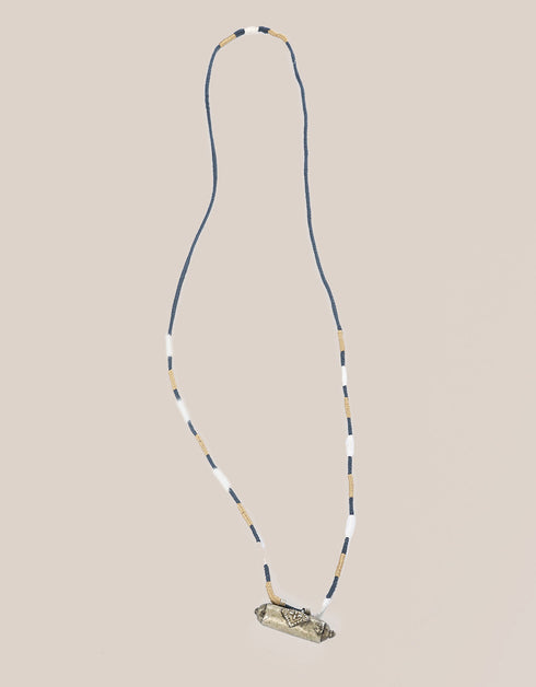 long necklace with antique pendant