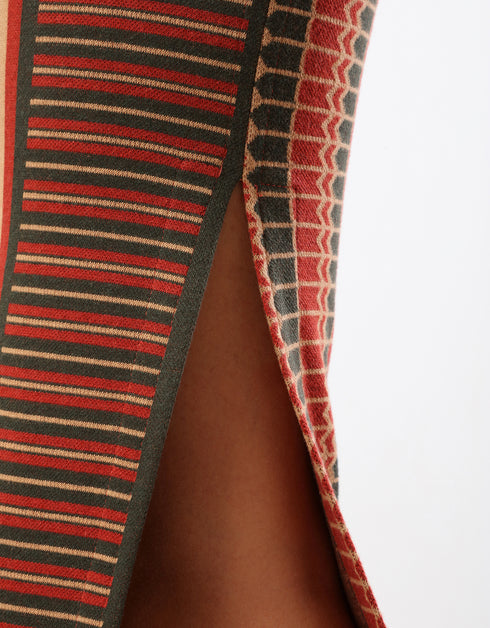 Jacquard straight skirt