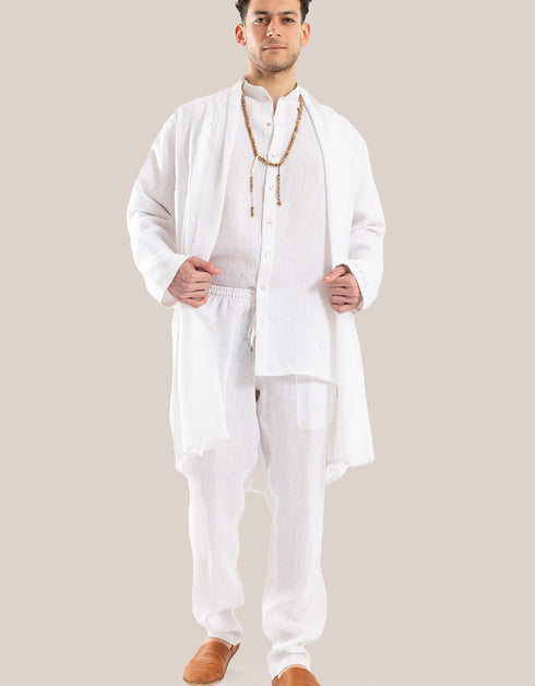 Long jacket with shawl collar