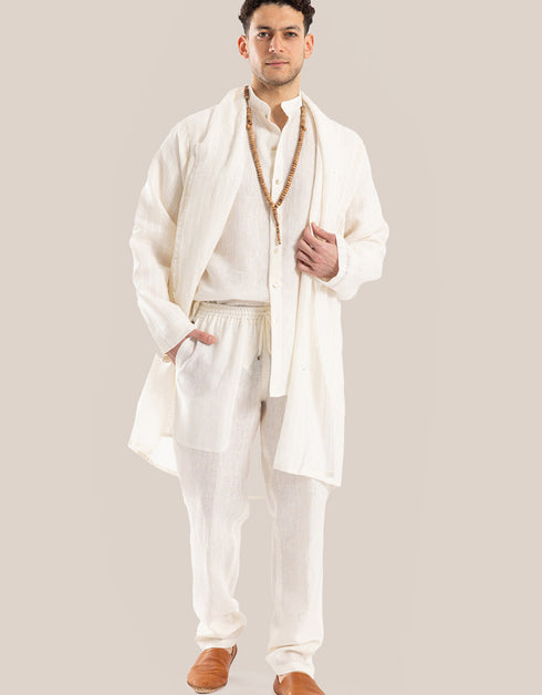 Long jacket with shawl collar