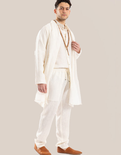 Long jacket with shawl collar