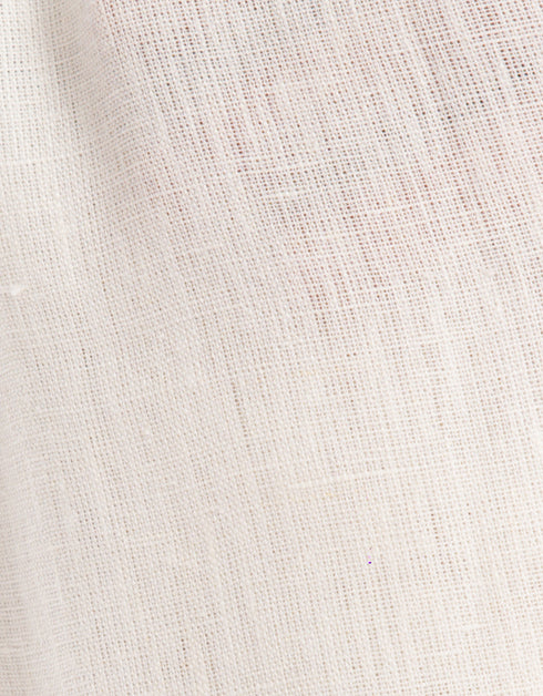 سراويل كتان بساق مستقيمة مع خصر مرن