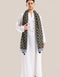 Long line jellabiya with round neckline with slits