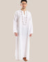 Long line jellabiya with round neckline with slits