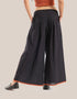 Wide leg pants with pleats on the front and back