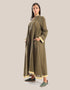 فستان طويل مع hemline غير المتماثلة