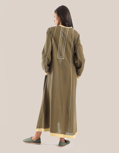 فستان طويل مع hemline غير المتماثلة