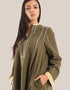 فستان طويل مع hemline غير المتماثلة