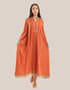 فستان طويل مع hemline غير المتماثلة