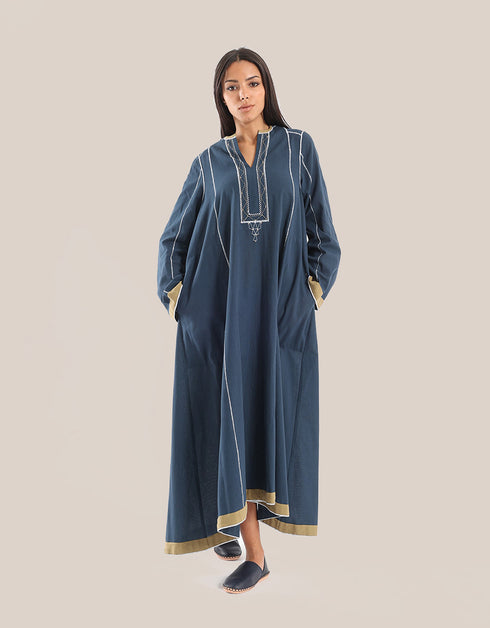 فستان طويل مع hemline غير المتماثلة