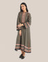 Long dress with asymmetric hemline