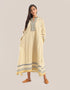 Long dress with asymmetric hemline