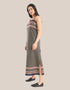 Long dress with thin adjustable straps